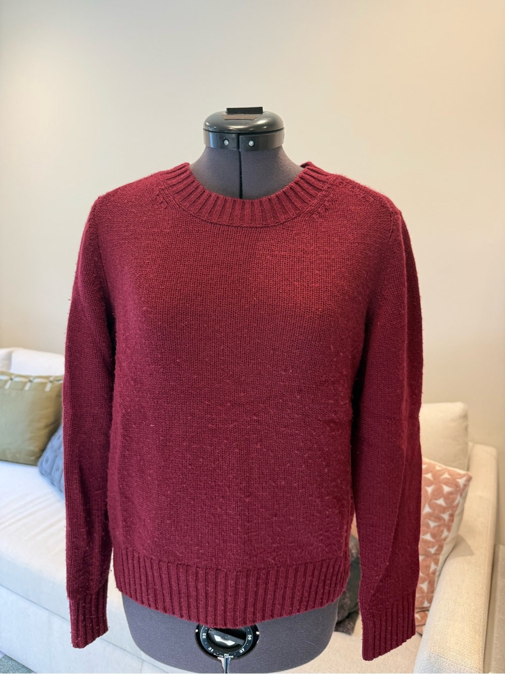 A.P.C. Women's Crewneck Sweater in Burgundy